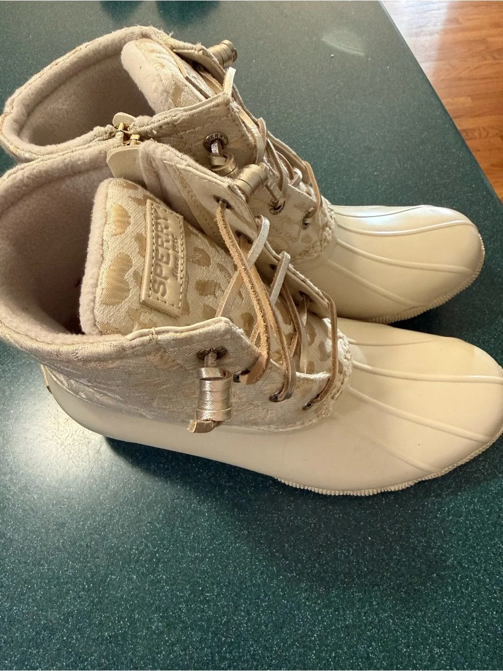 Sperry Beige/Cream Waterproof Duck Boots
